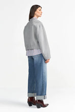 Load image into Gallery viewer, Rich &amp; Royal Bomber Jacket in Silver Mist
