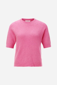Rich & Royal Seamless Short Sleeve Sweater in Pink Radiance