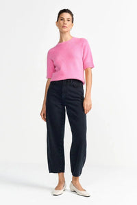 Rich & Royal Seamless Short Sleeve Sweater in Pink Radiance