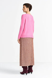 Rich & Royal Crew-Neck Drop Shoulder in Pink Radiance