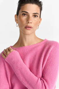 Rich & Royal Crew-Neck Drop Shoulder in Pink Radiance