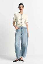 Load image into Gallery viewer, Rich &amp; Royal Boucle Cardigan with Contrast Stitching
