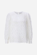 Load image into Gallery viewer, Rich &amp; Royal Chiffon Blouse with Fringe in White
