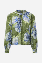 Load image into Gallery viewer, Rich &amp; Royal Chiffon Blouse with Floral Print in Lime
