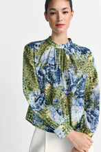 Load image into Gallery viewer, Rich &amp; Royal Chiffon Blouse with Floral Print in Lime
