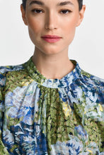 Load image into Gallery viewer, Rich &amp; Royal Chiffon Blouse with Floral Print in Lime
