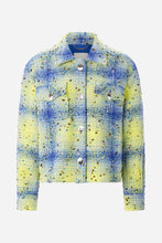 Load image into Gallery viewer, Rich &amp; Royal Checked Boucle Shirt Jacket in Open Air
