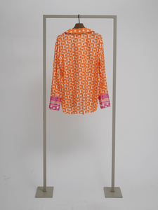 Herzen's Print Blouse 6195 in Orange