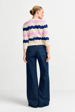 Load image into Gallery viewer, Rich &amp; Royal Ajour Striped Cardigan in Royal Blue
