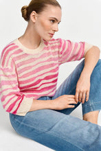 Load image into Gallery viewer, Rich &amp; Royal Striped Wool Blend Sweater in Soft Orchid
