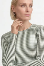 Load image into Gallery viewer, Rich &amp; Royal Long-Sleeve Striped Shirt in Leaf Green
