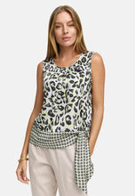 Load image into Gallery viewer, Catnoir Shor-Sleeve with Bow Detail Blouse in Yellow Leo
