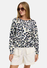 Load image into Gallery viewer, Catnoir Crew-Neck Blouse in Yellow Leo
