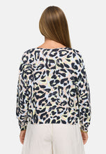 Load image into Gallery viewer, Catnoir Crew-Neck Blouse in Yellow Leo
