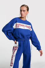 Load image into Gallery viewer, Alix The Label Logo Tape Sweater in Royal Blue
