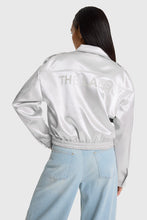 Load image into Gallery viewer, Alix The Label Shiny Artwork Jacket in Silver
