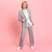 Load image into Gallery viewer, Olsen Herringbone Trousers in Silver
