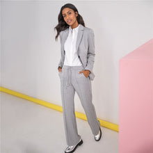 Load image into Gallery viewer, Olsen Herringbone Trousers in Silver
