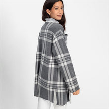 Load image into Gallery viewer, Olsen Cardigan in Silver Check
