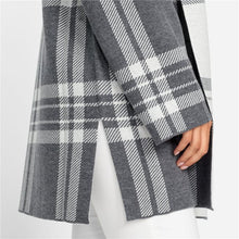 Load image into Gallery viewer, Olsen Cardigan in Silver Check
