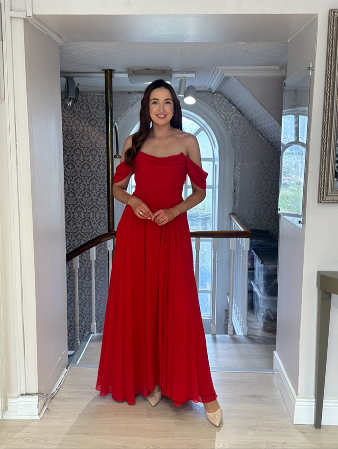 Edas Governo Maxi Dress in Red
