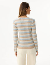 Load image into Gallery viewer, Leo &amp; Ugo V-Sweater Blue/Beige
