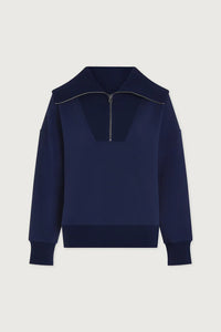 Varley Catherine Half-Zip Sweat in Navy