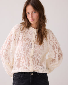 Summum Lace Blouse in Ivory