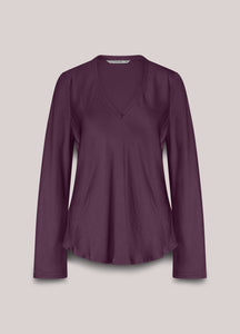 Summum Long Sleeve Blouse in Wineberry