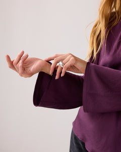 Summum Long Sleeve Blouse in Wineberry