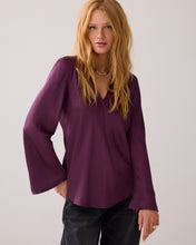 Load image into Gallery viewer, Summum Long Sleeve Blouse in Wineberry

