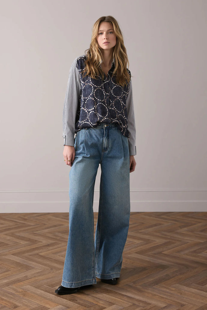 Summum Shirt Blouse with Fabric Blend