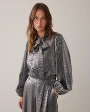 Load image into Gallery viewer, Summum Metallic Blouse with Diamonds

