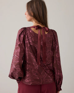 Summum Top with Shiny Jacquard Fabric