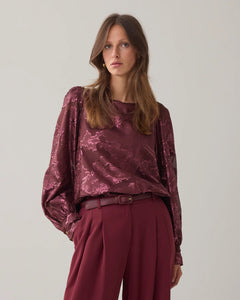 Summum Top with Shiny Jacquard Fabric