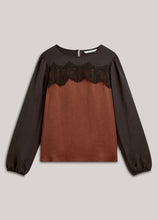 Load image into Gallery viewer, Summum Two-Tone Top with Lace
