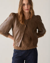 Load image into Gallery viewer, Summum Faux Leather Blouse Jacket
