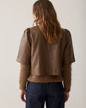 Load image into Gallery viewer, Summum Faux Leather Blouse Jacket
