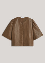 Load image into Gallery viewer, Summum Faux Leather Blouse Jacket
