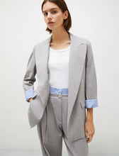 Load image into Gallery viewer, Marella Stretch Linen-Blend Blazer in Grey
