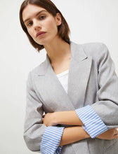 Load image into Gallery viewer, Marella Stretch Linen-Blend Blazer in Grey
