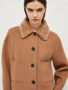 Marella Morris Pea Coat  in Tan