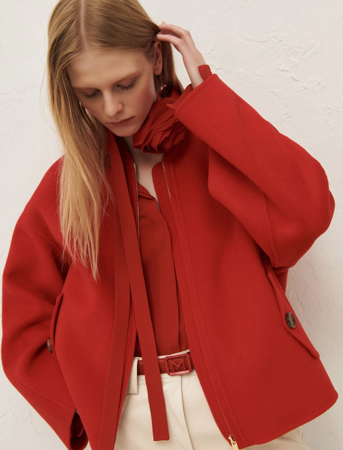 Marella Medusa Coat in Red