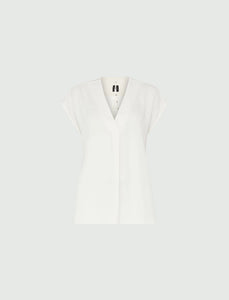 Marella Brina Satin Blouse in Wool White