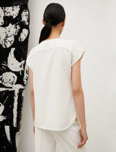 Load image into Gallery viewer, Marella Brina Satin Blouse in Wool White
