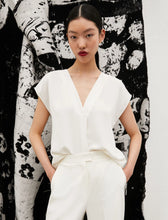 Load image into Gallery viewer, Marella Brina Satin Blouse in Wool White
