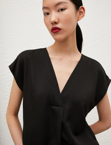 Marella Brina Satin Blouse in Black