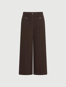 Marella Velain Wide-Leg Jeans in Brown