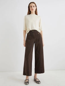 Marella Velain Wide-Leg Jeans in Brown