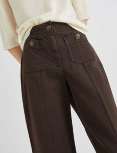 Marella Velain Wide-Leg Jeans in Brown